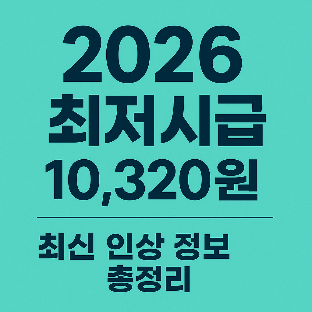 2026년 최저시급 인상 총정리