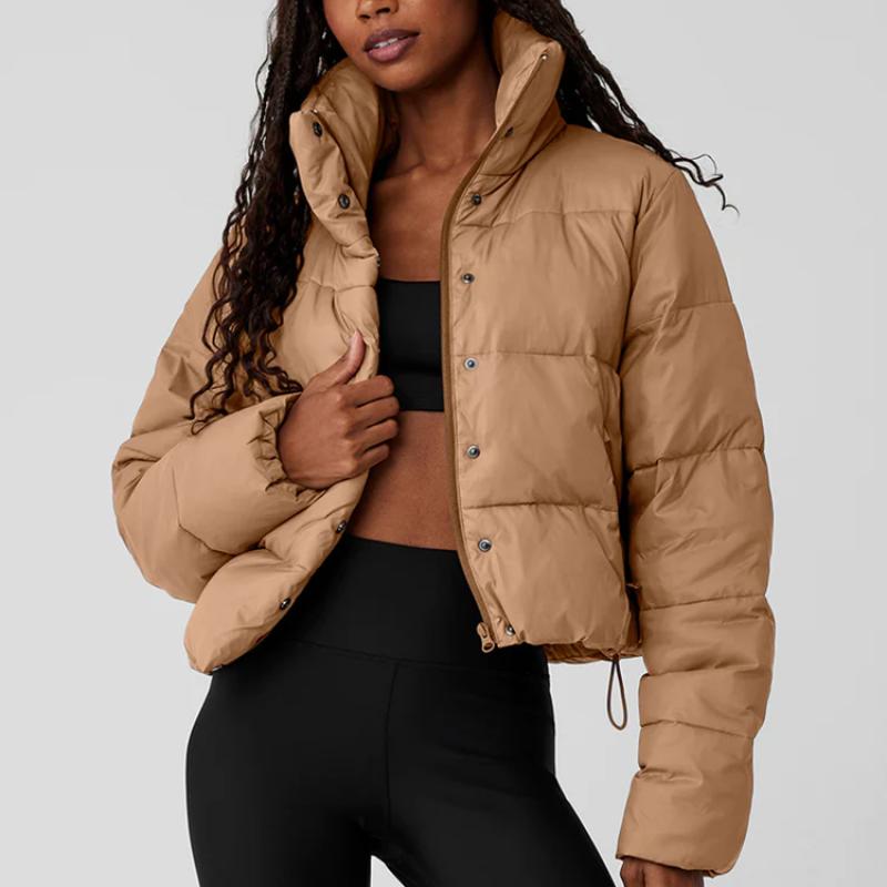 알로요가 골드러쉬 푸퍼 숏패딩 아몬드