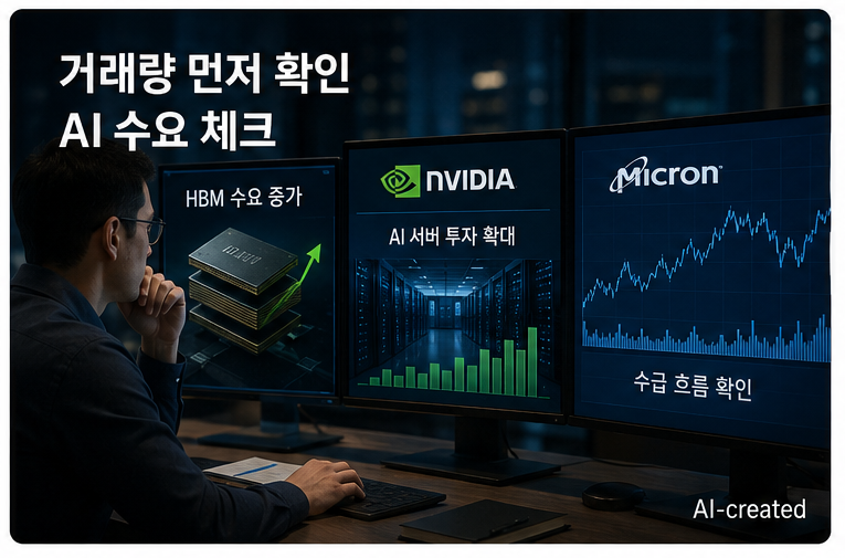 마이크론 테크놀로지 주가 하락 이후 유지 가능 구간과 위험 구간을 비교하는 판단 기준 이미지