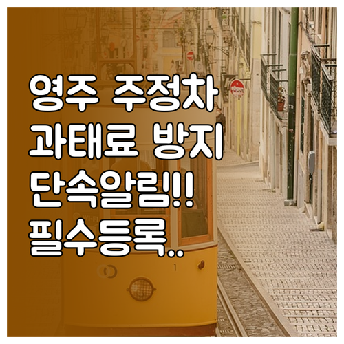 영주 주정차단속알림 서비스 등록 절차..