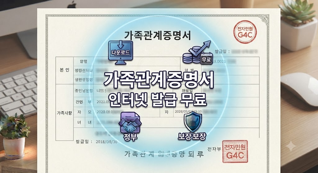 법원 전자가족관계등록시스템에서 발급받은 가족관계증명서