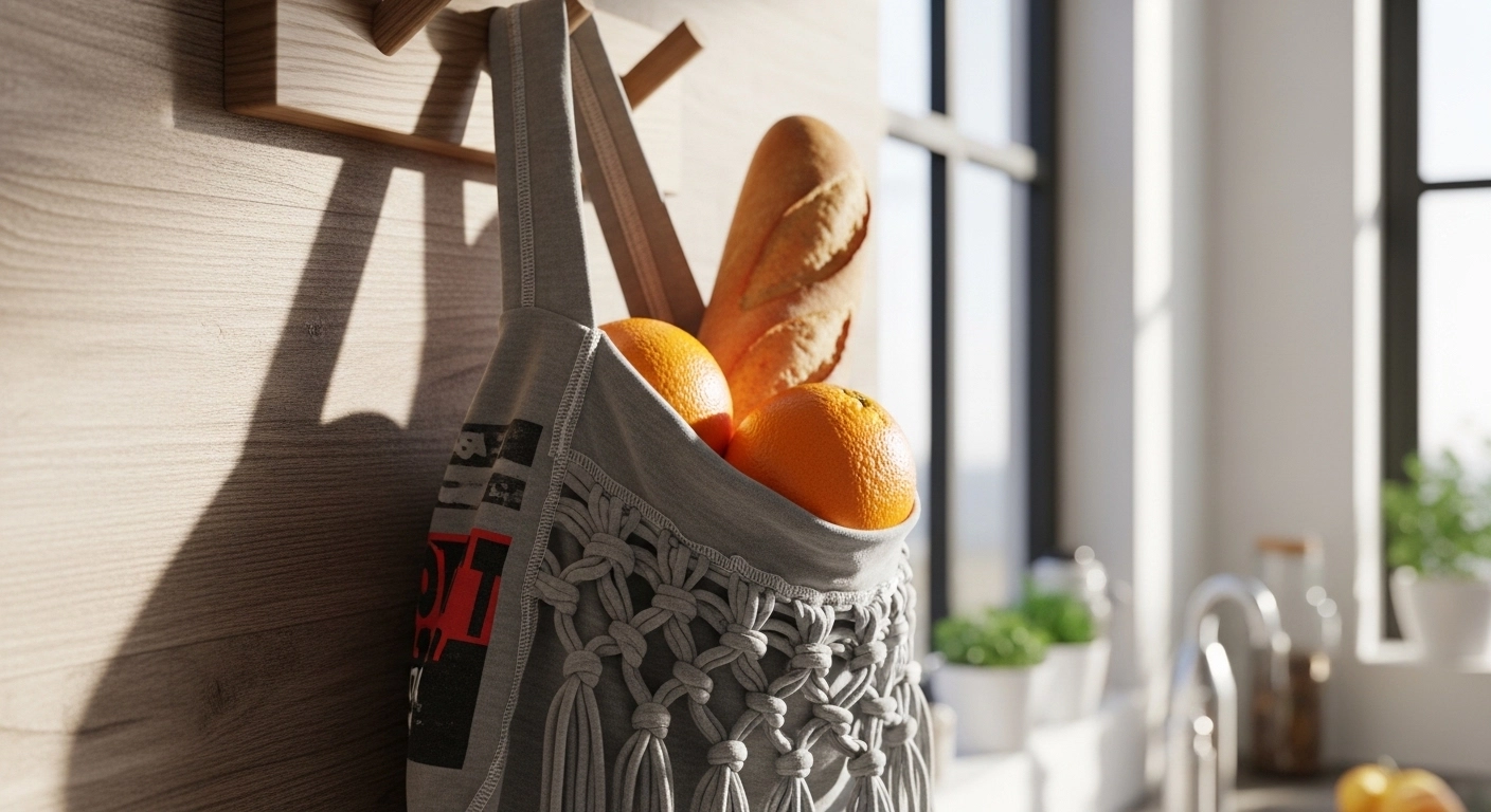 버려지는 옷장에 새 생명을! 바느질 없이 5분 만에 만드는 '헌 티셔츠 에코백' (지구 환경도 지키고 가방도 얻고)