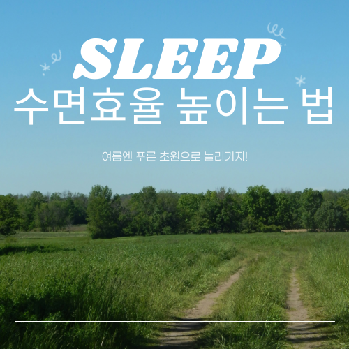 수면 효율 높이는 법, 같은 시간 자도 더 개운해지는 비밀