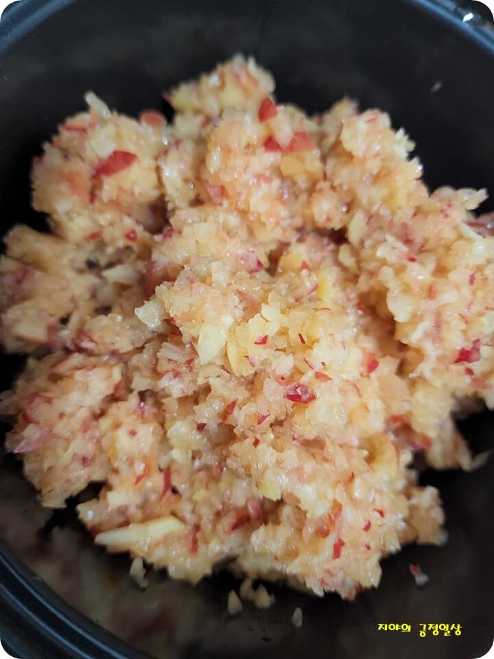 잘게 갈은 자두