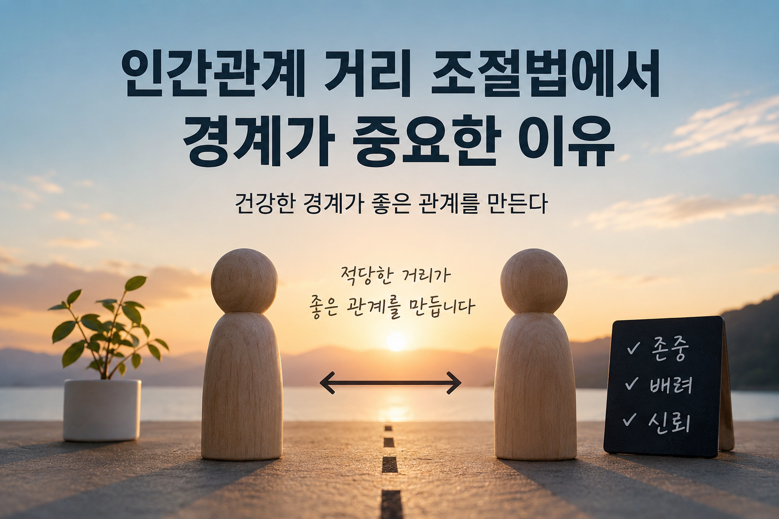 인간관계 거리 조잘법에서 "경계"가 중요한 이유