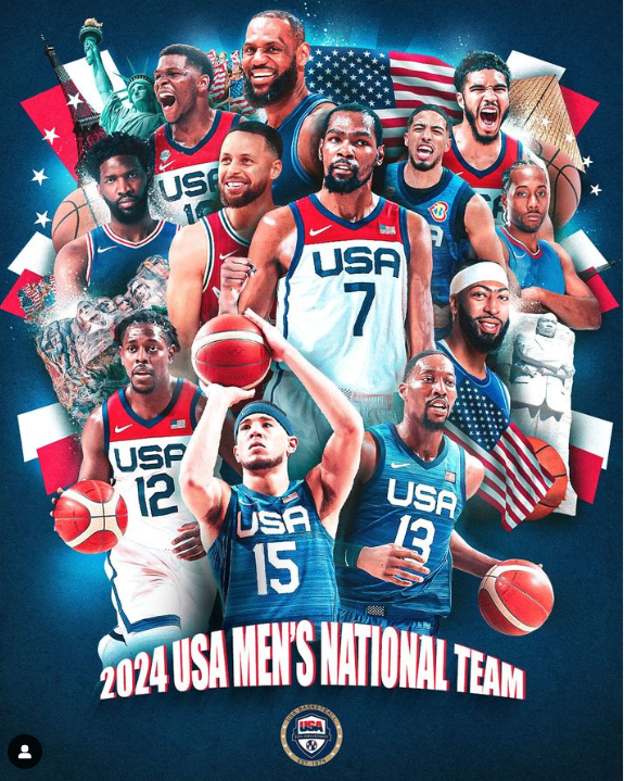 파리올림픽 미국 남자농구 대표팀
