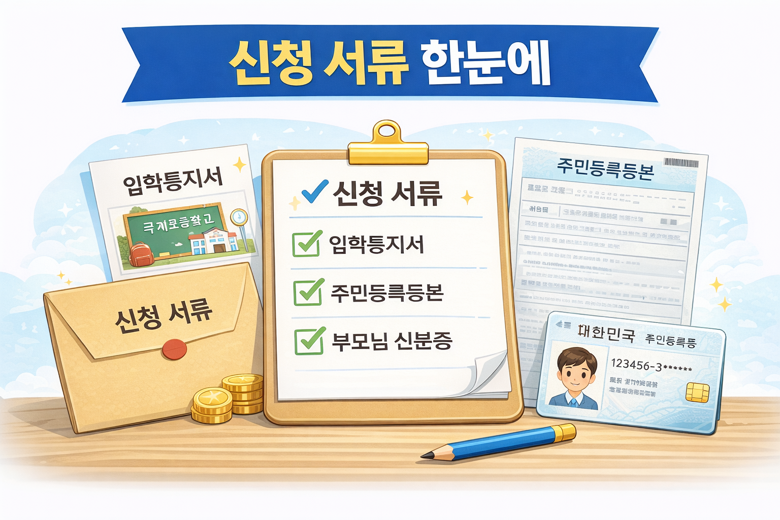 입학준비금 신청 서류 체크리스트