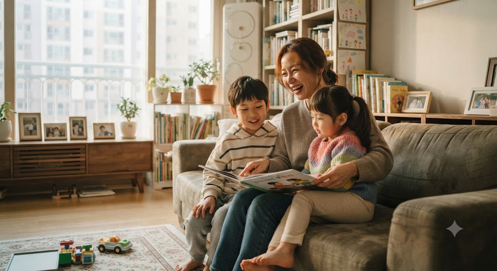 이혼하여 자녀를 혼자 양육하는 엄마