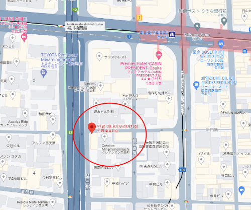 오사카 만료 위치