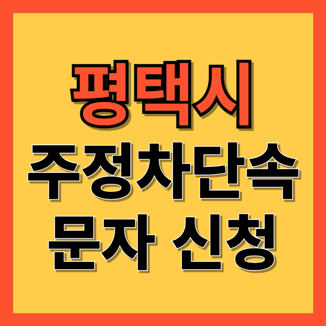 평택시 주정차 단속 알림 서비스 신청 방법 ❘ 주차단속 문자알림서비스