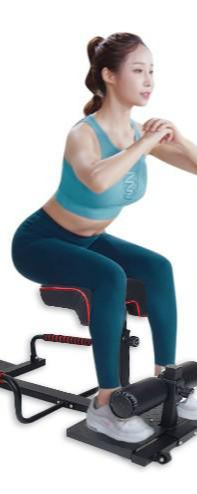 스쿼트 머신 하는 모습