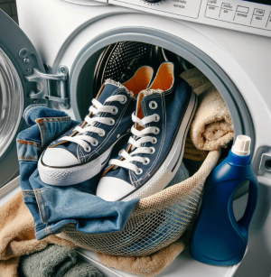 캔버스화 세탁기로 세탁