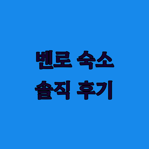 벤로 가성비 숙소 추천 스타드헤르버그..