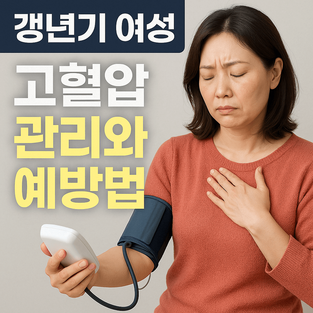 갱년기 여성 고혈압 관리와 예방법
