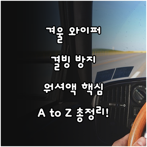 결빙 방지 겨울 와이퍼 교체 팁 워셔..