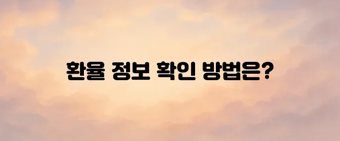 환율조회 사이트 바로가기