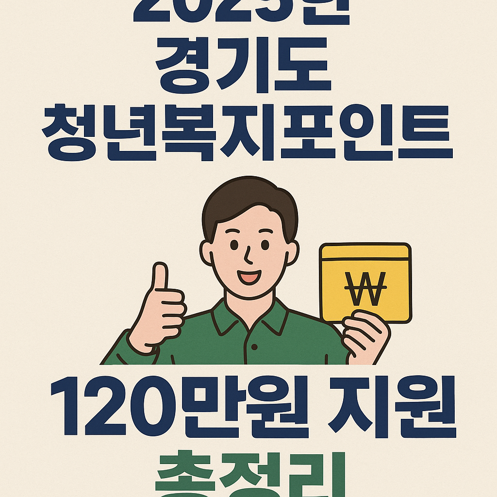 2025년 경기도 청년복지포인트 120만원 지원 총정리
