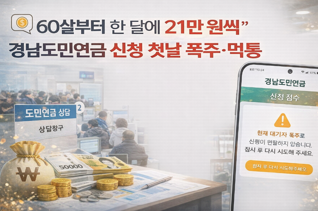 경남도민연금 21만원, 60살 되면 바로 신청해야 하는 이유