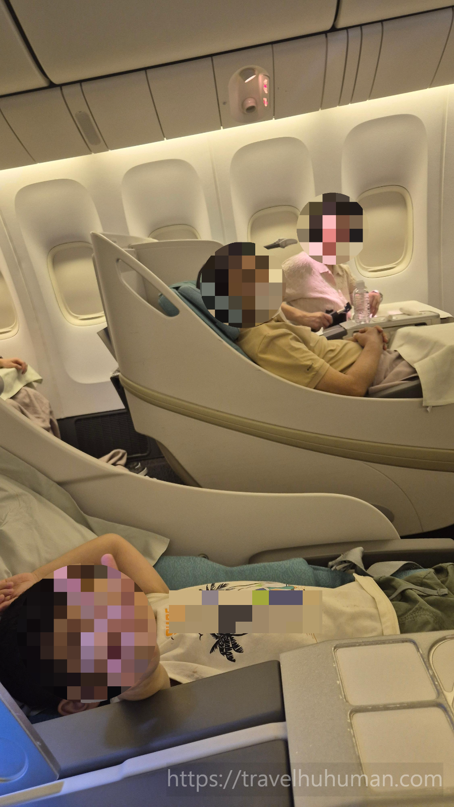 Korean Airlines business class seat 발리행 비즈니스석 모습