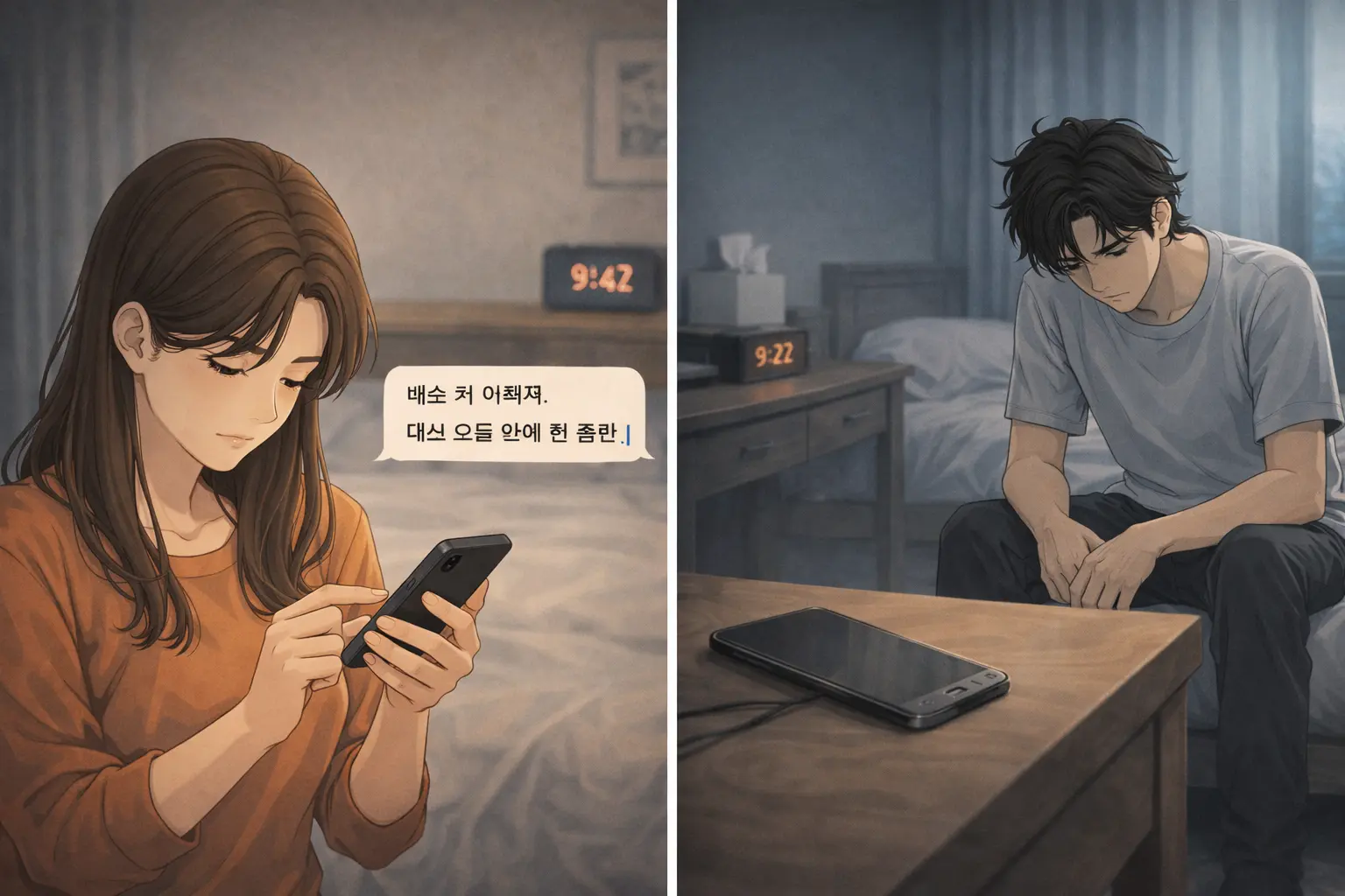 회피형 남자친구가 혼자 있고 싶을할 때 카톡 한 문장의 의미