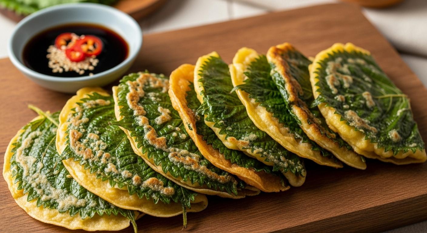 추석 깻잎전은 착착 접어서 예쁘게 만들어보세요.