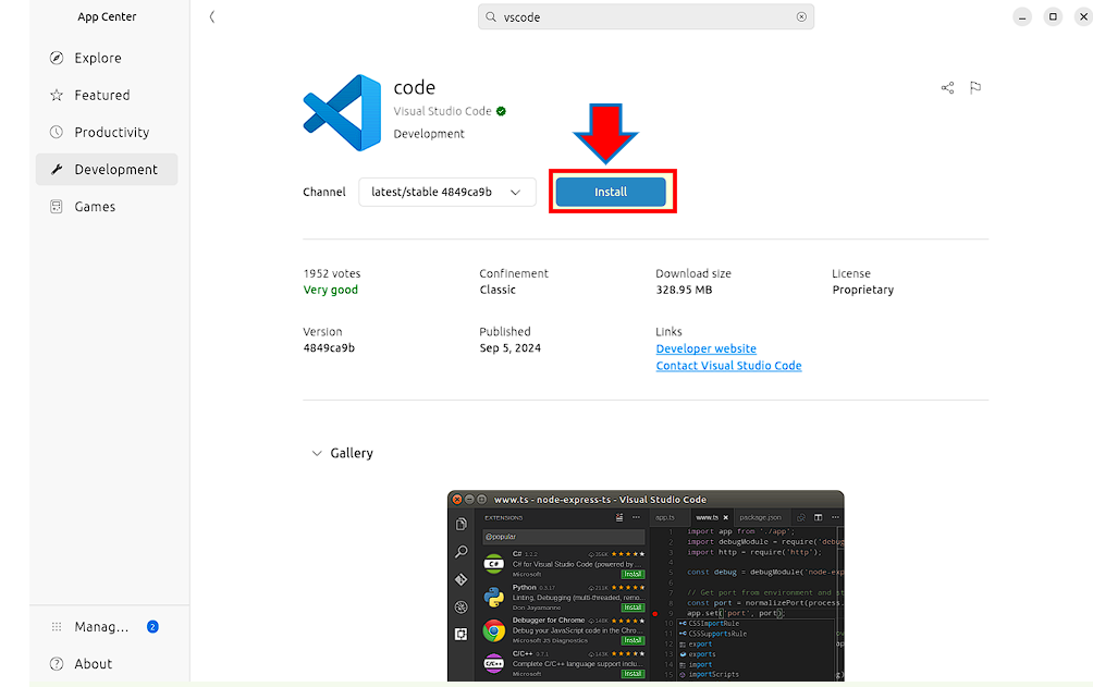 Install 버튼을 클릭합니다.