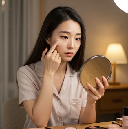 다크써클 관리하는 이미지