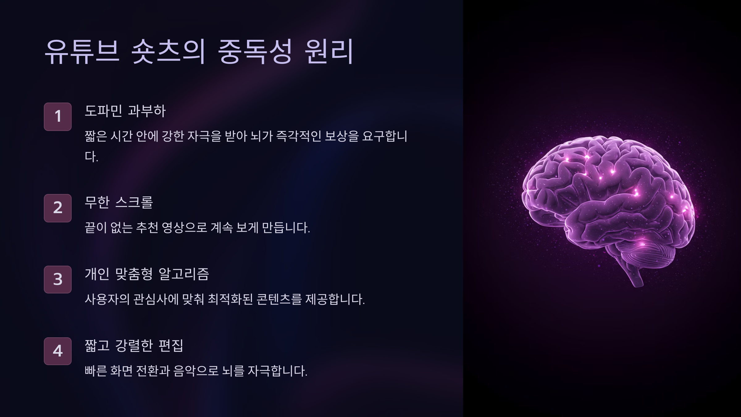 유튜브 숏츠의 중독성 원리