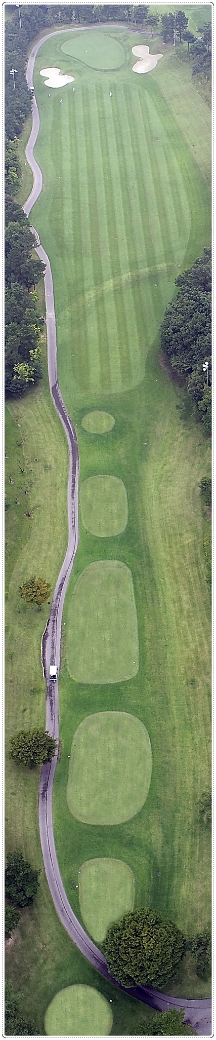 아리지CC 별님 코스 7번 홀 공중사진