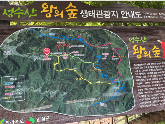성수산 왕의숲 생태관광지