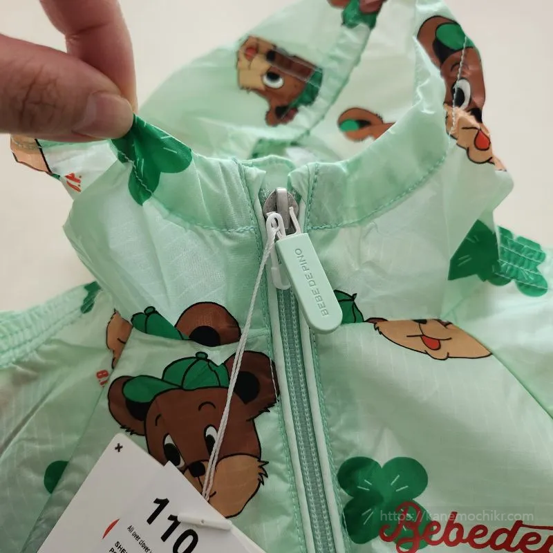 베베드피노바람막이점퍼-목-모자