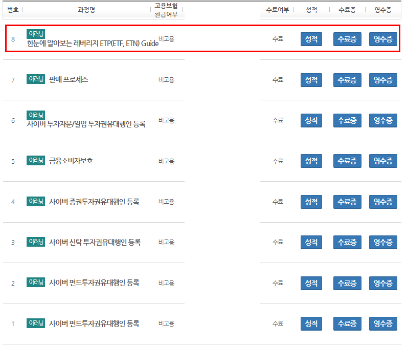 금융투자교육원 홈페이지 예시 이미지 2 - 1)