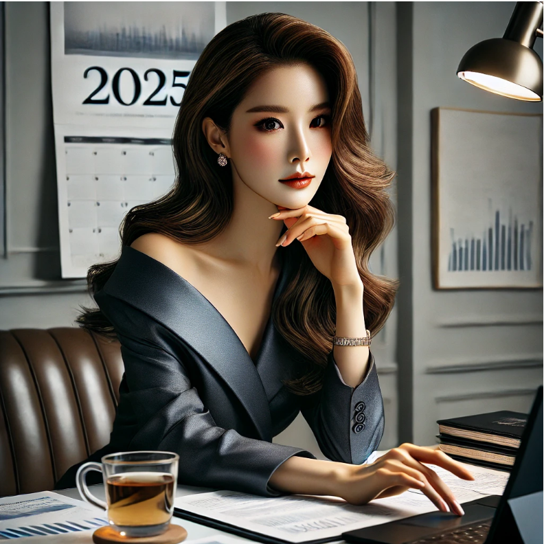 절세 계획 하는 30대 미혼 여성 이미지