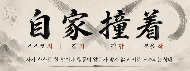 自家撞着의 한자풀이