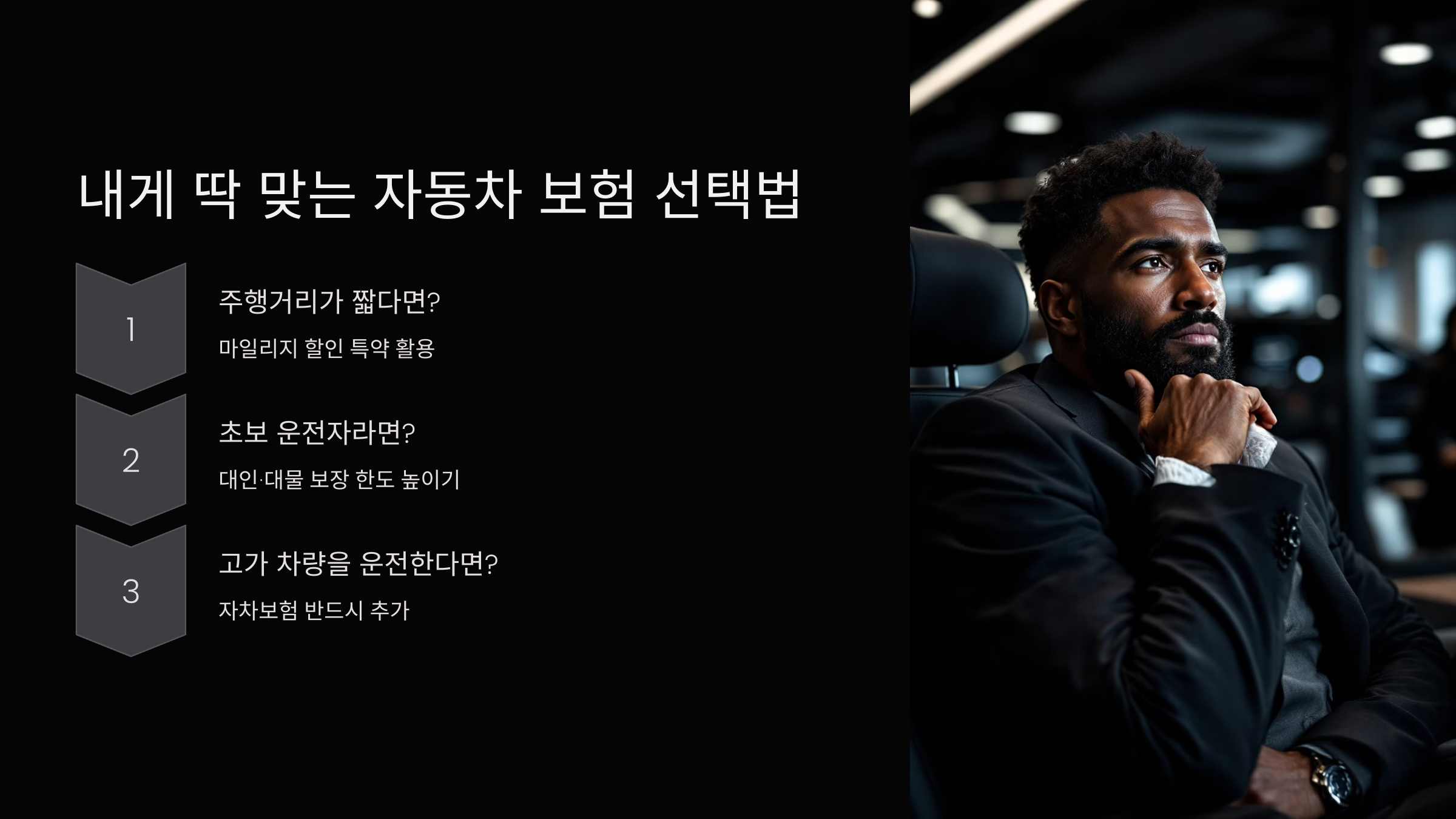 내게 딱 맞는 자동차 보험 선택법