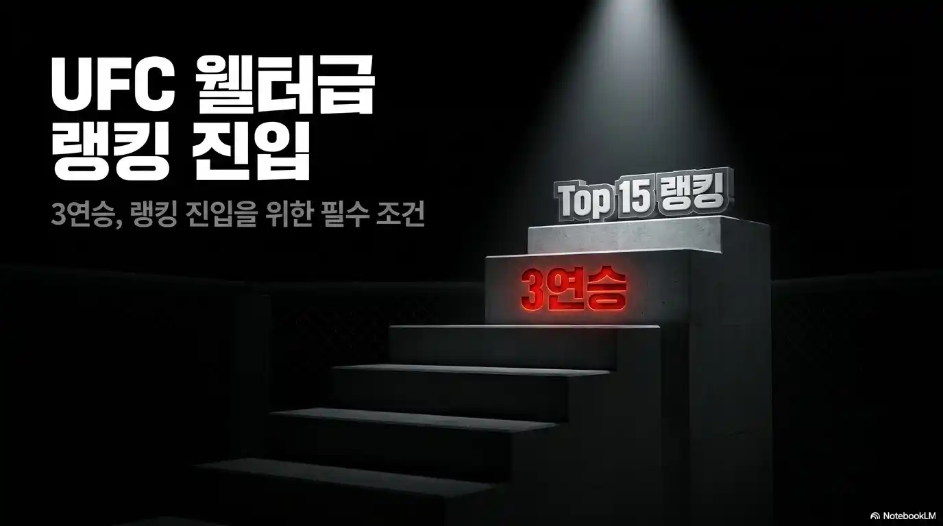 고석현 UFC 웰터급 랭킹 진입 조건과 3연승 달성 시 Top15 전망 이미지