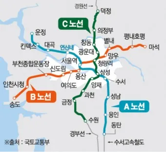GTX 노선도 주요 환승역 예매 시간표_21
