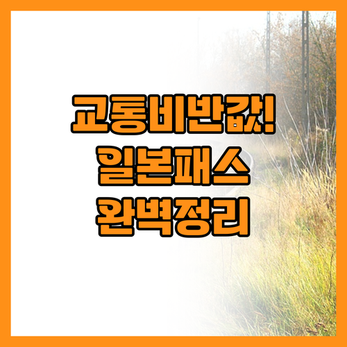 교통비 절반으로 줄이는 일본 여행 지..