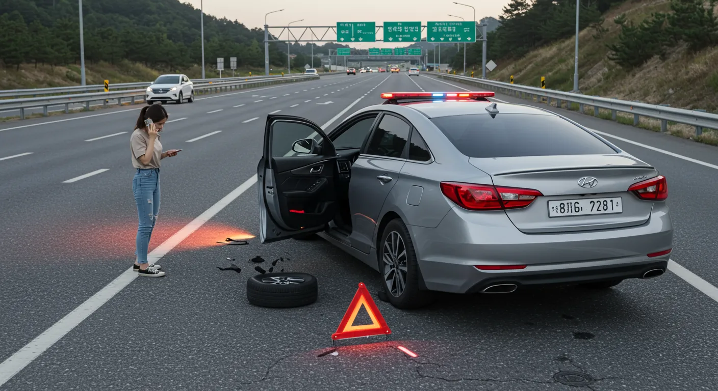 타이어 펑크 대처하기