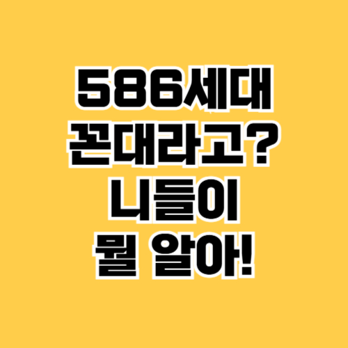 세대차이와 문화 충돌을 보여주는 586세대 vs MZ세대 분석 이미지