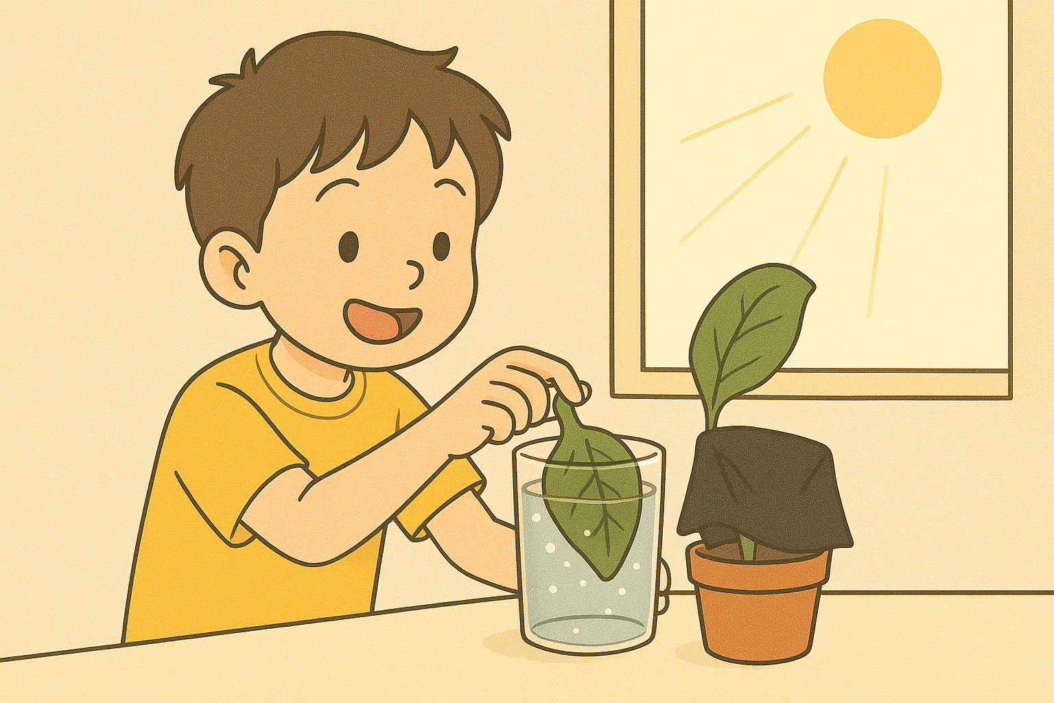 식물도 숨을 쉰다? 투명컵으로 관찰하는 기포 실험