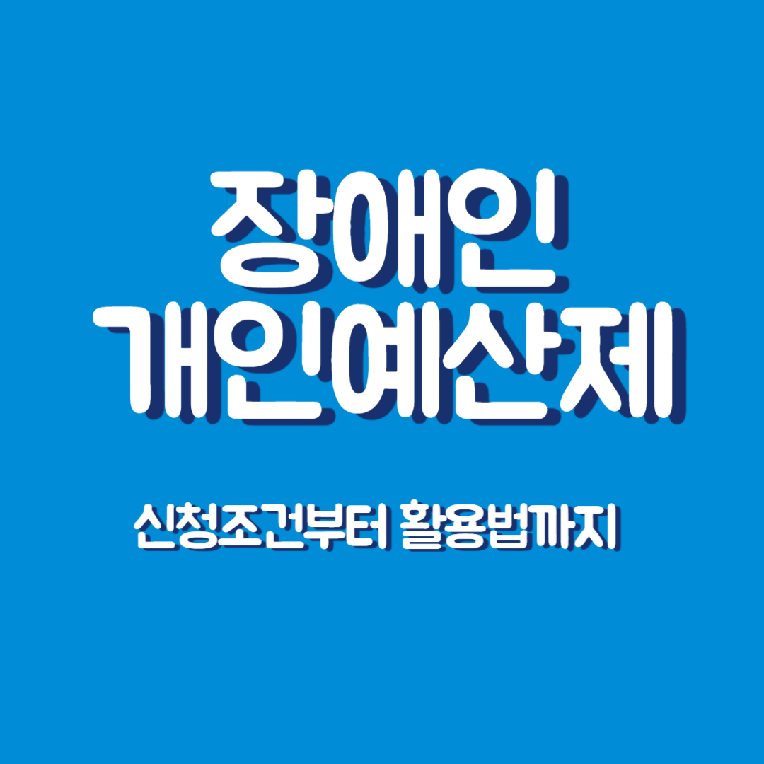 장애인 개인예산제 대표이미지