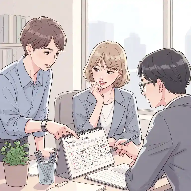 사무실 동료 일정상담