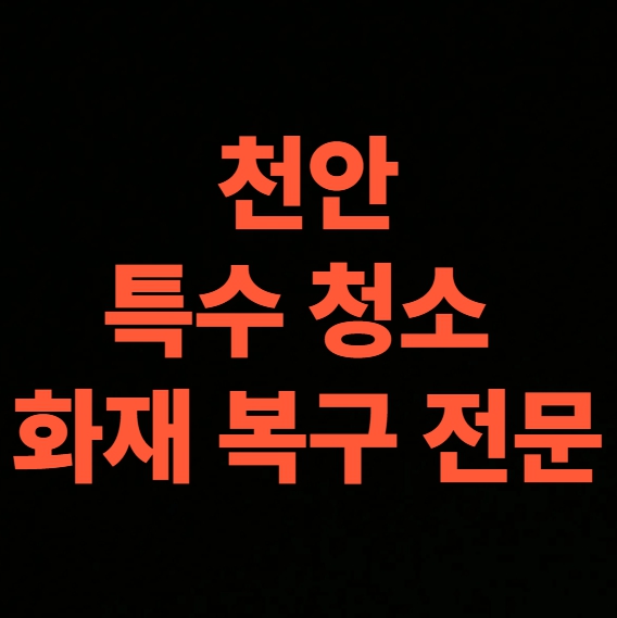 천안 화재청소 전문업체