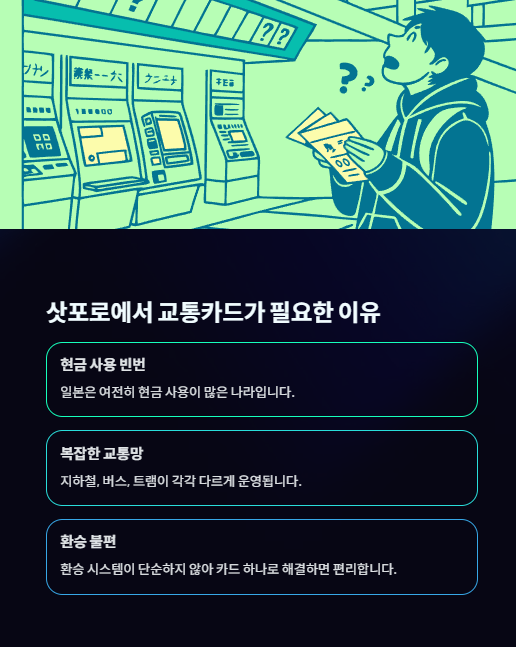 삿포로에서 교통카드가 필요한 이유
