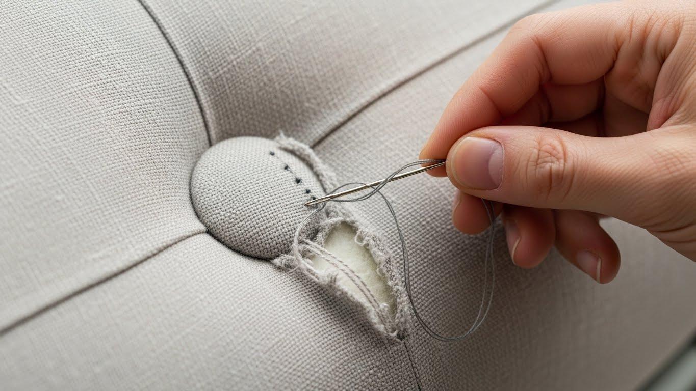 패딩 단추 수선