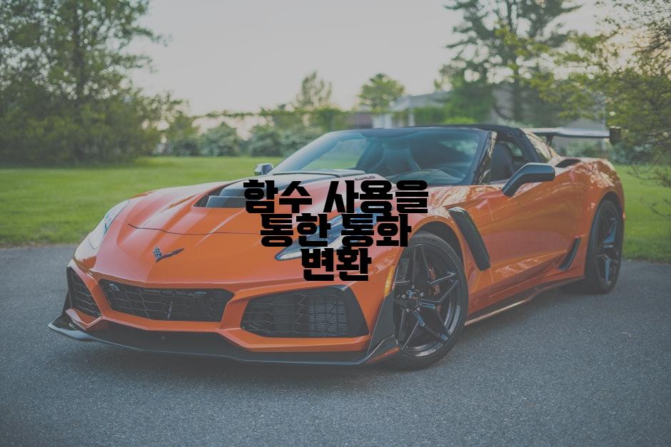 함수 사용을 통한 통화 변환