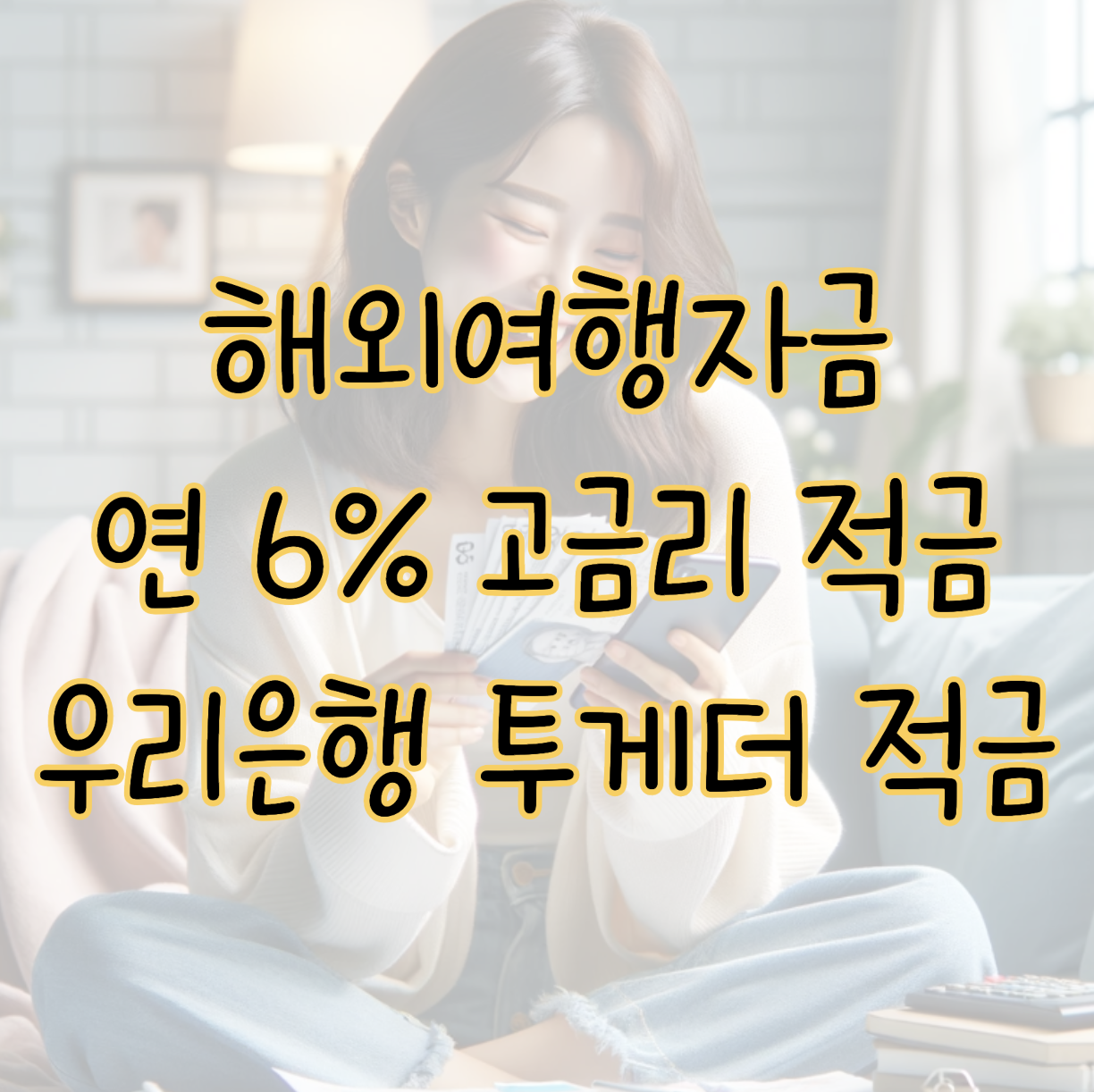 해외여행자금 목돈 마련할 때 필수 연 6% 우리은행 우리 투게더 적금 표지