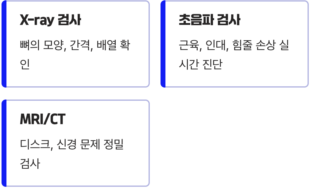 뼈부터 힘줄까지, 원인을 찾는 검사들