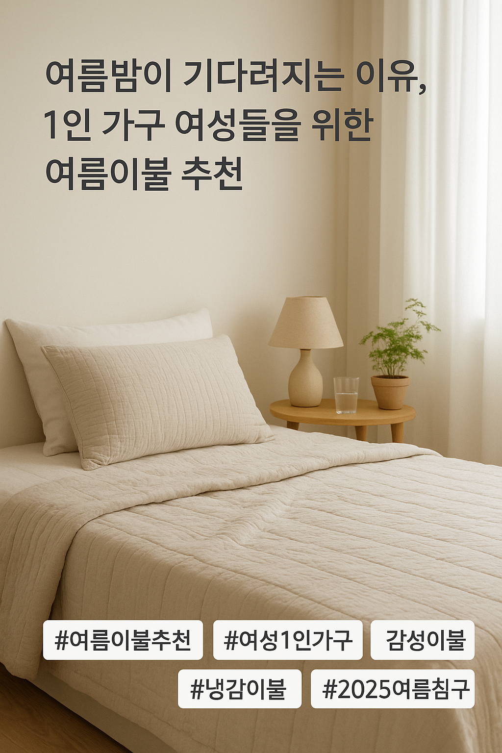 1인 가구 여성들을 위한 여름이불